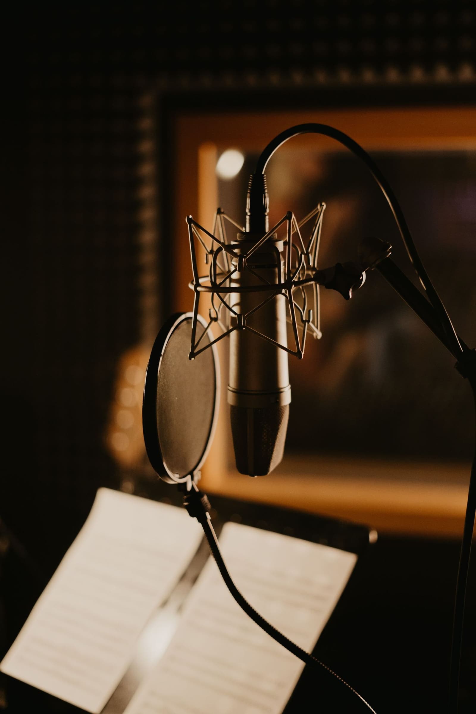 A studio microphone ready for a vocal take